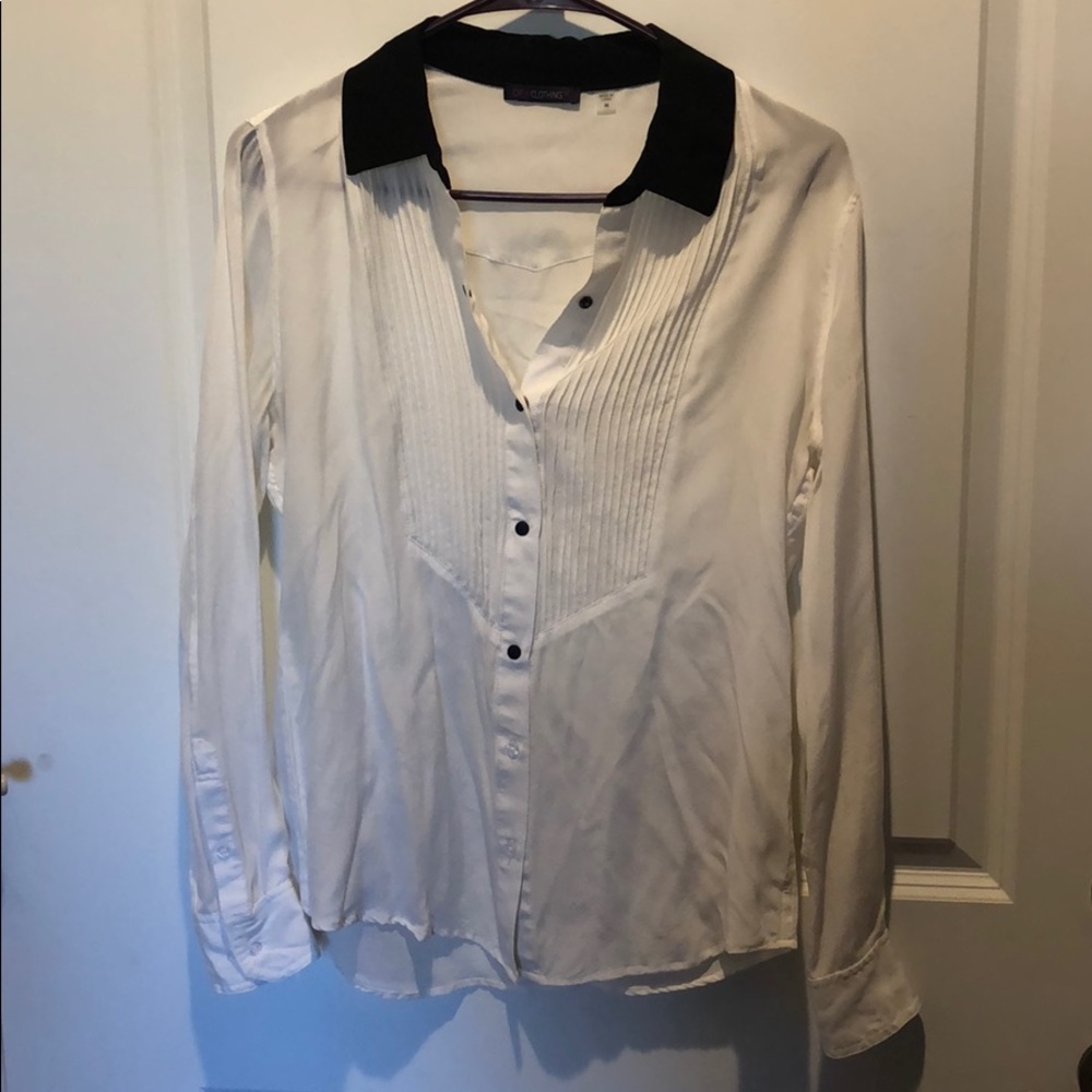 Dex tuxedo style silk shirt